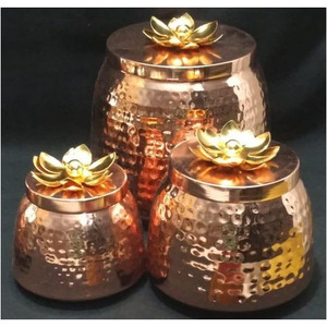 Pots à bougies de luxe avec couvercle Usine martelée décorative Tailles personnalisées conçues spécialement par des professionnels - Product Image 3