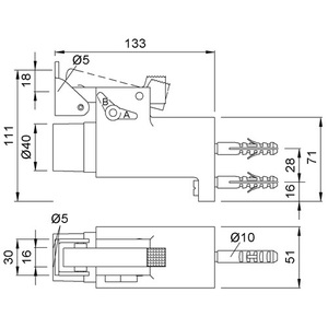 KWS Butoir de porte mural en aluminium argenté 1011.02 - Product Image 3