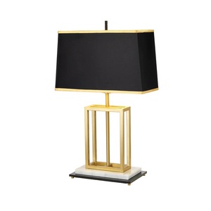 Manufacture Hotel Luxury Modern Fabric Lampshade Metal Table <b>Lamp</b> Home Decoration Night Light Bedside Table <b>Lamp</b> - Product Image 4
