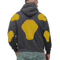 Sweat-shirt de moto de style nouveau en polyester/coton, homologué AA, avec rembourrage de protection de niveau 2, homologué CE, coupe-vent