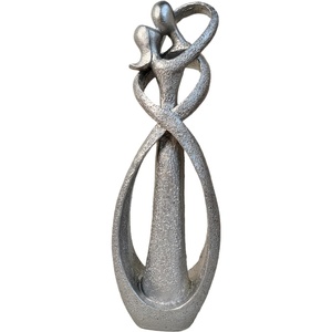 Décoration intérieure moderne Accent couleur argent Sculpture de couple romantique Prix de gros Ornements décoratifs en aluminium - Product Image 1