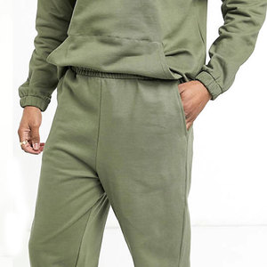 Survêtement homme personnalisé deux pièces en coton et polyester, jogging Slim Fit, DTF DTG, sublimation, tenue avec strass - Product Image 3