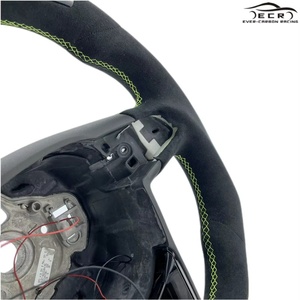 <span class=keywords><strong>Volante</strong></span> <span class=keywords><strong>Deportivo</strong></span> Ever-Carbon Racing ECR Personalizado en Cuero de Ante con LED para <span class=keywords><strong>Fiat</strong></span> 500 Abarth - Product Image 4