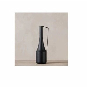 Haute Qualité Moderne Noir Décoratif En Métal Table Vase Élégant Moderne En Métal De Table Vase Décoratif Maison Bureau Chambre Décor - Product Image 1