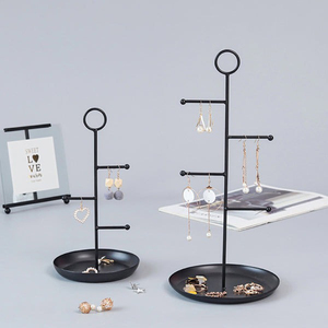 Design attrayant Vintage nouveauté porte-bijoux en métal taille personnalisée or noir fini maison maquillage accessoires décors de mariage - Product Image 4