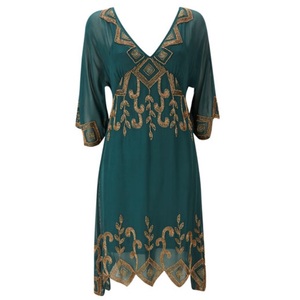 Caftán islámico musulmán de manga larga para mujer, ropa africana con cuentas, Abaya, novedad, venta al por mayor - Product Image 5