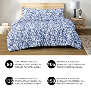 Ensemble de housse de couette moderne à motifs géométriques 100% coton, 3 pièces, avec drap-housse et taie d'oreiller, literie de luxe - Product Image 4