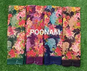 ผ้าส่าหรีผ้าไหมพิมพ์ลายปกติผ้านุ่มทันสมัยสไตล์โมเดิร์นปาร์ตี้งานแต่งงานไร้น้ำหนัก - Product Image 5