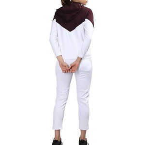 Design personnalisé Y2K Streetwear Sweat à capuche pour femmes Pull surdimensionné avec broderie 400G Coton Pantalon de survêtement zippé et ensemble de hauts - Product Image 3
