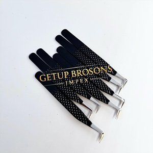 แหนบต่อขนตา GETUP BROSONS IMPEX GBI สีดำ ปลายไฟเบอร์สีเงิน สแตนเลสสตีล ป้องกันไฟฟ้าสถิต ทนทาน เรียบลื่น ขนาด 10 มม. - Product Image 4