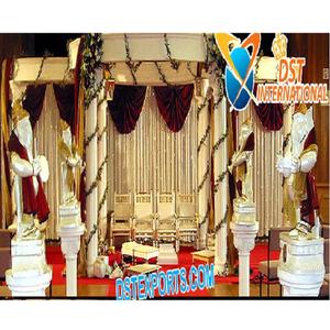 Exclusivo Mandap Romano Blanco para Bodas Indias, Mandap Romano Blanco de FRP de Última Generación, Mandap Romano Blanco Dinámico para Bodas en LONDRES - Product Image 1