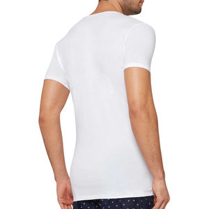 เสื้อยืดผ้าฝ้ายโอเวอร์ไซส์สำหรับผู้ชายผ้าถักทรงหลวมออกแบบโลโก้ได้ตามต้องการสำหรับ3D พิมพ์ลายนูนแบบแข็ง - Product Image 2