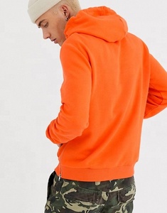 Sweat-shirt à capuche streetwear ajusté de qualité supérieure, 320 g, 100 % coton, fermeture éclair latérale, uni, pour hommes - Product Image 3