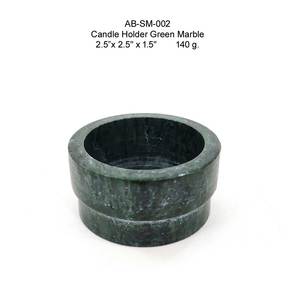 Portavelas de Mármol Pulido de 3.25\" x 3.25\" x 3.5 Pulgadas, Suministro de Fábrica, Decoración para Interiores y Exteriores, Hecho a Mano, Forma Personalizada - Product Image 4