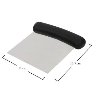 Raspadores de masa de acero inoxidable de 11x8,5 cm con mango de plástico, herramienta de cocina para hornear y repostería para Pizza, pan, Pasta - Product Image 2