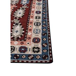 พรมขนสัตว์ทอมือลายเรขาคณิตแบบคลาสสิกสีแดงส้มสไตล์เบดูอิน รูปทรงสี่เหลี่ยมผืนผ้า สำหรับห้องโถง รุ่น Adwl-23001 - Product Image 4