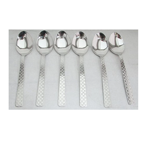 Cubiertos superiores Juego de cubiertos pulidos con espejo hecho a mano de 6 piezas Juego de cucharas de postre de acero inoxidable de alta calidad - Product Image 5