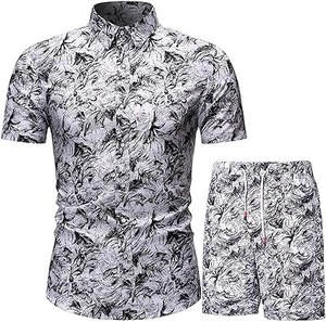 Ensembles de jogging 2 pièces avec logo personnalisé pour hommes, t-shirt à manches courtes à séchage rapide et short coupe-vent Streetwear décontracté pour le printemps - Product Image 3