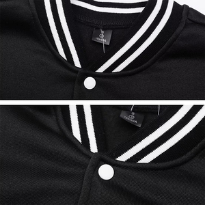 Street Wear Varsity <b>Jackets</b> for Men's Button up Black and White Color Customized Logo Baseball Varsity <b>Jackets</b> for <b>Boys</b> - Product Image 5