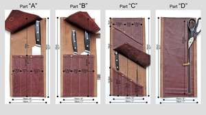 Porte-couteau en cuir de chef fait à la main Porte-poche portable pour couteau de chef - Product Image 4