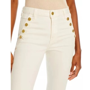 Jeans pour femmes sur mesure en gros, denim de haute qualité, jambe large, tissu durable, pantalon de mode pour femmes, vêtements de tous les jours - Product Image 4