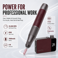 Machine à ongles professionnelle 35000 tr/min 85W, couple élevé, contrôleur numérique E-File 7800mAh avec moteur sans noyau pour salon