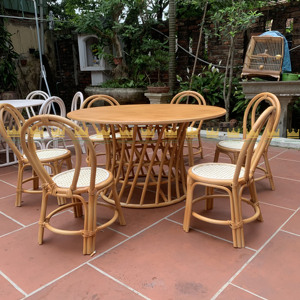 Touche naturelle et unique OEM pour les enfants Décoration de fête d'événement Rotin tissé à la main et ensemble de table pour les fêtes d'enfants Prix bon marché - Product Image 4