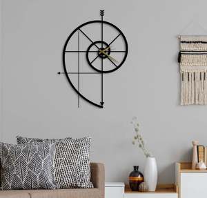 Latest design room <b>clock</b> antique metal iron floral shape royal design Large Mid Century Modern Minimalist Unique Metal Vintage - Product Image 4