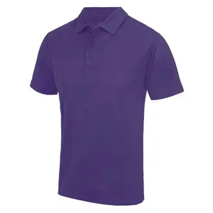 Однотонные фиолетовые рубашки-поло цвета 100% из чесаного хлопка с коротким рукавом, простые футболки-поло для гольфа на заказ.