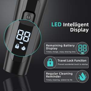 Rasoir Électrique Rotatif Sans Fil pour Homme, Utilisation Humide et Sèche, Rechargeable, Tondeuse à Pattes IPX7 pour le Visage, Idéal Voyage, Affichage Lumineux - Product Image 2