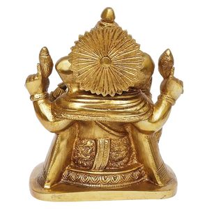 Statue Ganesh moderne faite à la main or antique polonais le plus demandé pour bureau bureau salon pour anniversaire Diwali bon prix - Product Image 4