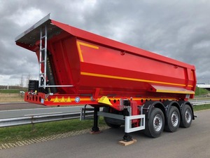 Semi-remorque benne basculante robuste <span class=keywords><strong>de</strong></span> 60 mètres cubes à 3 essieux, benne hydraulique arrière pour tracteur, pour le basculement et le transport - Product Image 3