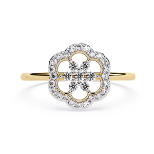 Bague en or blanc 18 carats, design minimaliste de luxe, diamant de laboratoire cultivé, 4 côtés, élégante, pour fiançailles et mariage, bijoux fins pour femmes - Product Image 3