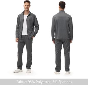 Ensemble de survêtement d'hiver personnalisé pour homme, en molleton respirant 100 % coton, à manches longues, avec cordon de serrage, pour entraînement en extérieur et jogging, options d'impression - Product Image 3