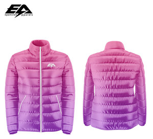 Doudoune bicolore personnalisée pour hommes, doudoune d'hiver chaude et décontractée, tenue de sport, longue longueur de remplissage, support rembourré à bulles du fabricant - Product Image 3