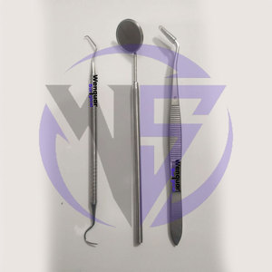 Kit de soins dentaires en acier inoxydable, éliminateur professionnel de plaque et de tartre avec détartreur, cure-dent, miroir et pinces - Product Image 2