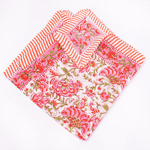 Bandana en coton imprimé à la main à motifs floraux, foulard promotionnel, tissu doux, lavable, écologique, respirant, couvre-chef carré - Product Image 2