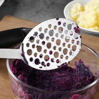 Presse-purée manuelle en acier inoxydable pour purée de pommes de terre, aliments pour bébés, viande hachée, avocat, banane, cacahuète