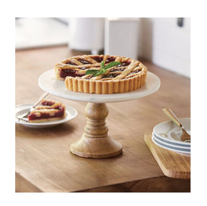 Handcrafted Wooden Marble <b>Cake</b> <b>Stand</b> With Pleasant Designed <b>Cake</b> Displaying <b>Stand</b> Customize Packing <b>for</b> <b>Sale</b> - Product Image 1