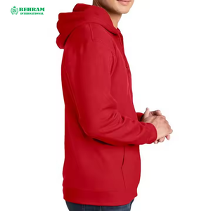 Sweat à capuche zippé unisexe oversize 600 500 400 g/m² pour sweats à capuche zippés en coton épais personnalisé molletonné/éponge française - Product Image 4
