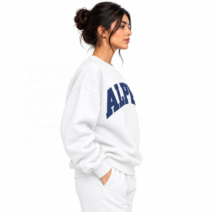 Sweat-shirt à col rond imprimé, broderie par transfert, unisexe, personnalisé avec logo, vêtements d'hiver - Product Image 3