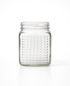 Tarro de vidrio Mason en relieve con tapa de metal almacenamiento hermético para uso doméstico perfecto para recetas de aperitivos - Product Image 5