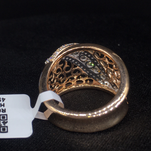 Bague élégante en or d'inspiration vintage avec diamants brillants ronds de clarté SI pour anniversaire - Product Image 4