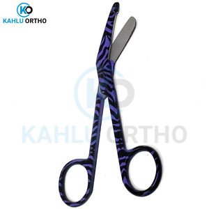 En acero inoxidable de color negro y morado, buena venta, servicio OEM, tijeras de vendaje quirúrgico más nuevas de KAHLU ORTHOPEDIC - Product Image 2