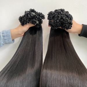 Extension de cheveux Remy vietnamiens bruts à pointe plate de couleur personnalisée vente en gros de cheveux à la kératine à prix compétitif - Product Image 4