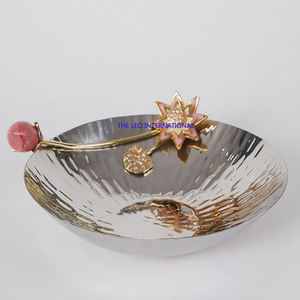Awesome Quality Classic Style Designer Stand <b>Silver</b> Color Round Decorative <b>Bowl</b> Home Kitchen Accessories Hand Made <b>Bowl</b> - Product Image 2