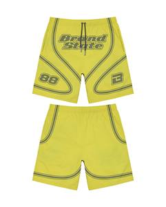 Shorts pour hommes en coton peigné 100% respirant, séchage rapide, anti-UV, impression sérigraphique personnalisée avec logo OEM ODM - Product Image 2