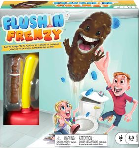 Nuevo Juego Familiar Flushin' Frenzy con Inodoro y Desatascador, Atrapa la Caca Voladora para 2-4 Jugadores - Product Image 1