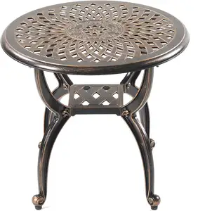 Elegant Hot Selling Metal Side Table Modern Embossed Design Coffee Table in Best Price
