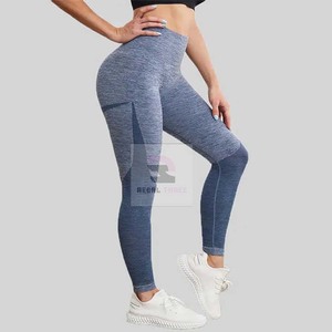 Leggings de haute qualité à taille haute en tricot sans couture avec logo personnalisé confortable pour femmes - Product Image 6
